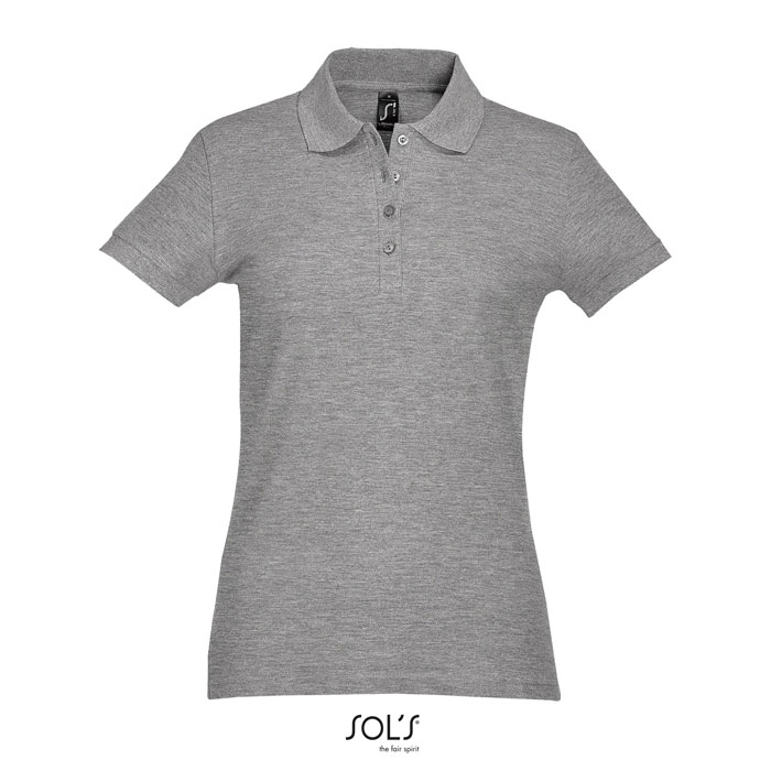 Polo publicitaire coton femme 170g - PASSION Gris Chiné Ii